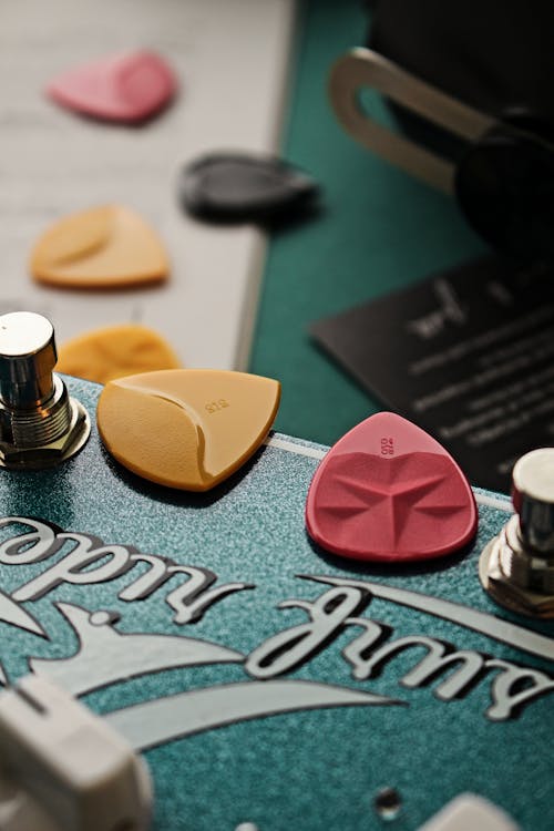 Close-Up Shot of Guitar Picks