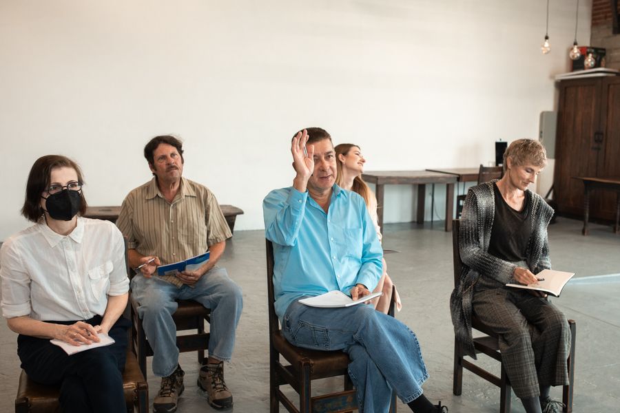 Adults engaged in a professional training session