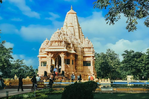 Free Tourists Visiting the Famous Shashwat Dham in Nepal Stock Photo