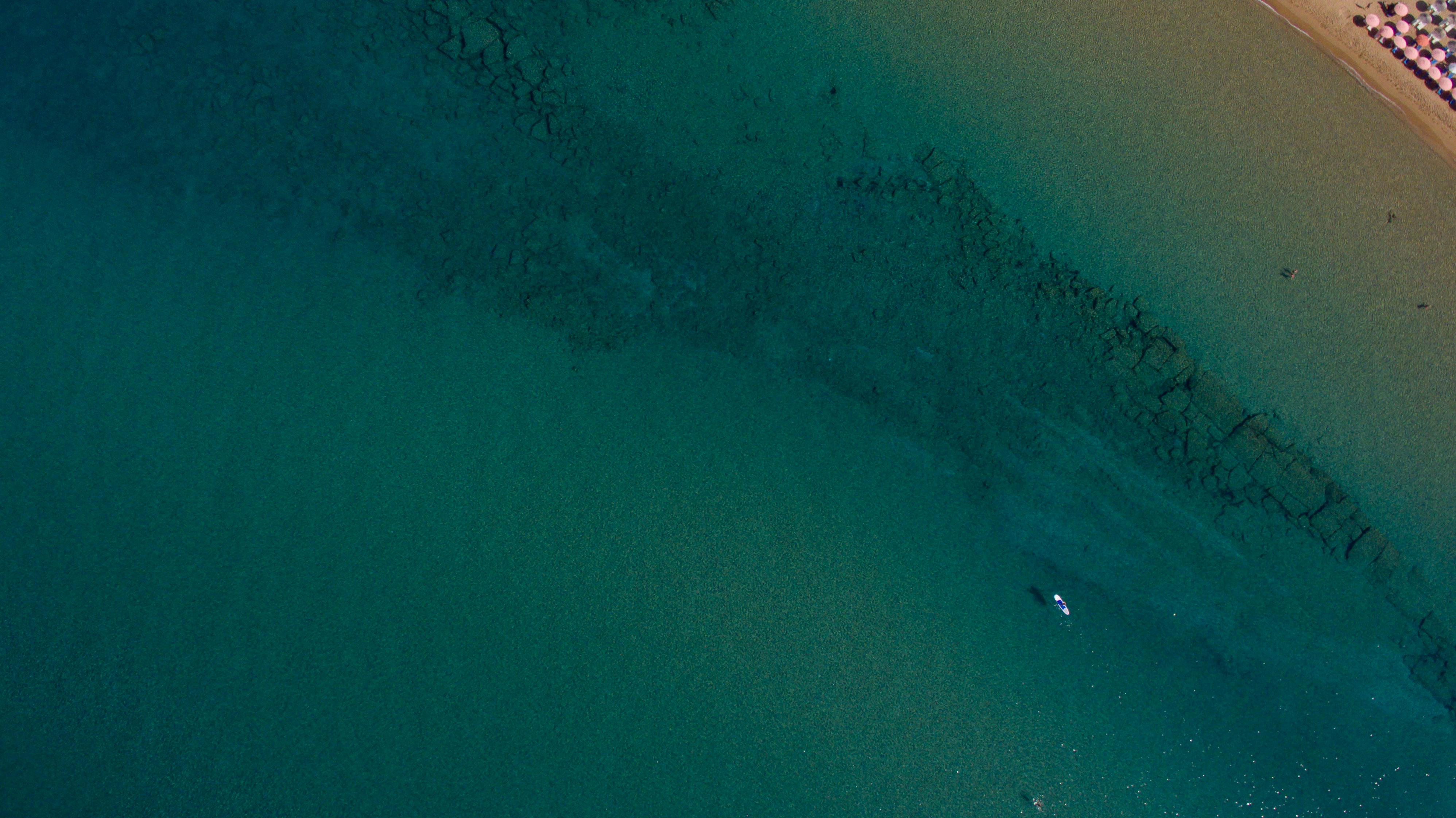 Free stock photo of sea, bird's eye view, sunny, beach