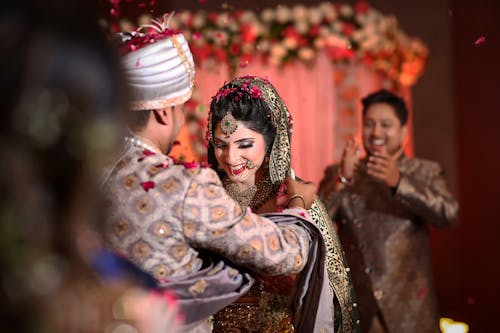 A Couple Having a Traditional Wedding in India
