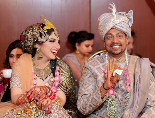 A Couple Having a Traditional Wedding Ceremony