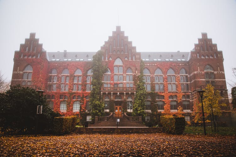 The Frontage Of The Lund University Building In Sweden