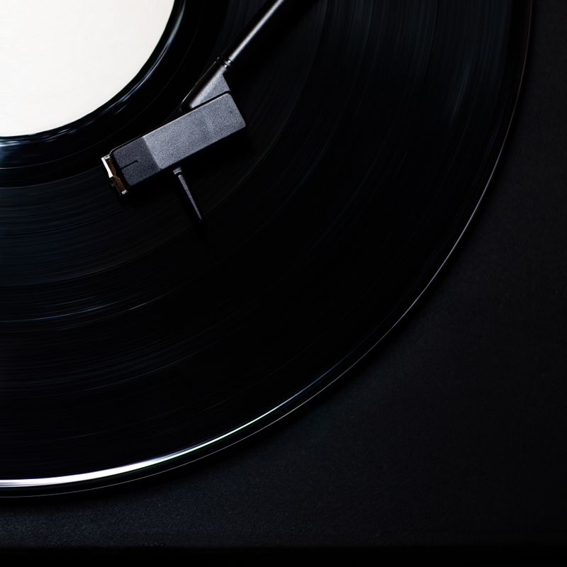 Close-up of a vinyl record — photo by Miguel A. Padrinan on Pexels