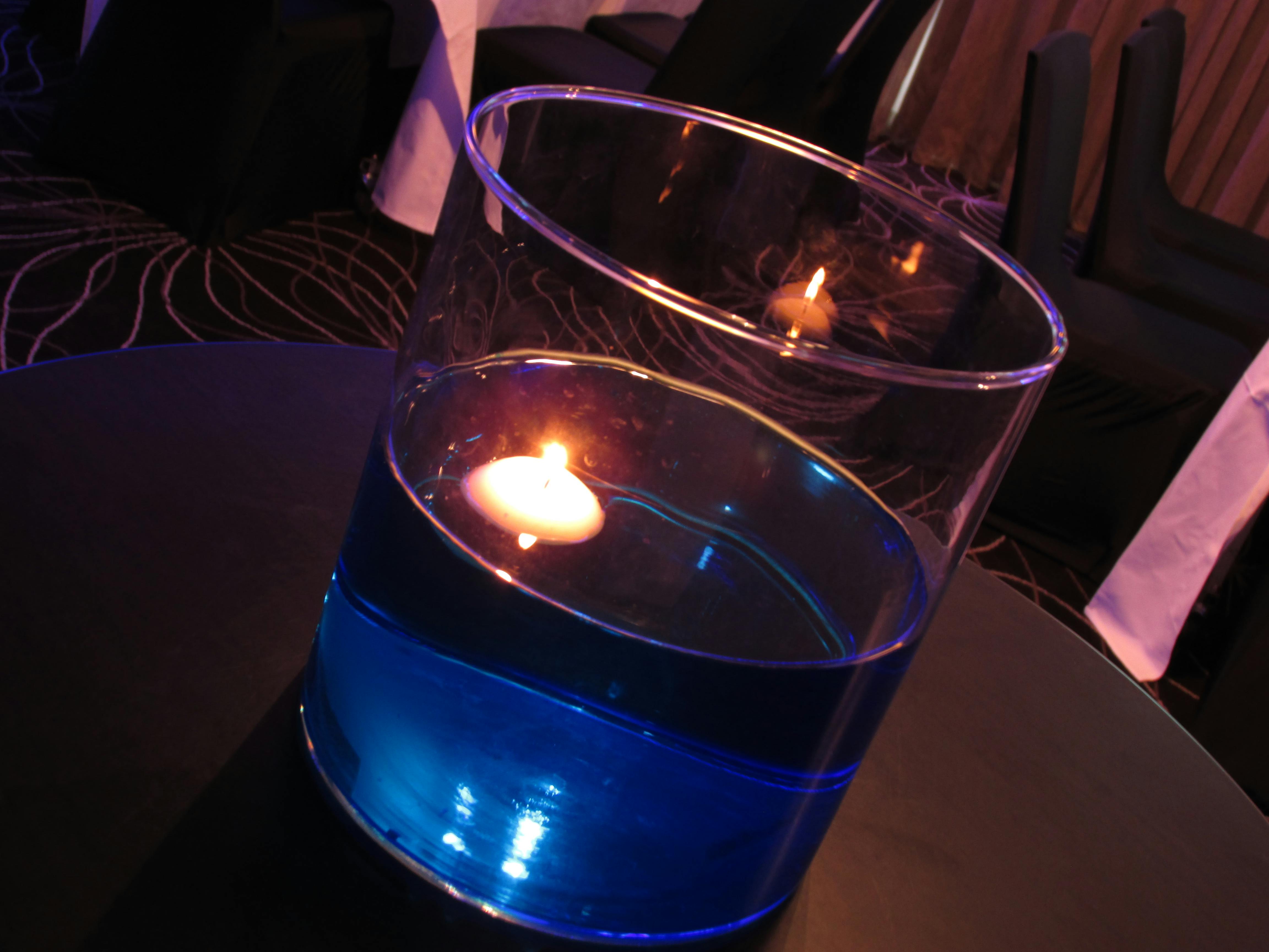 Free stock photo of candle, floating, setting