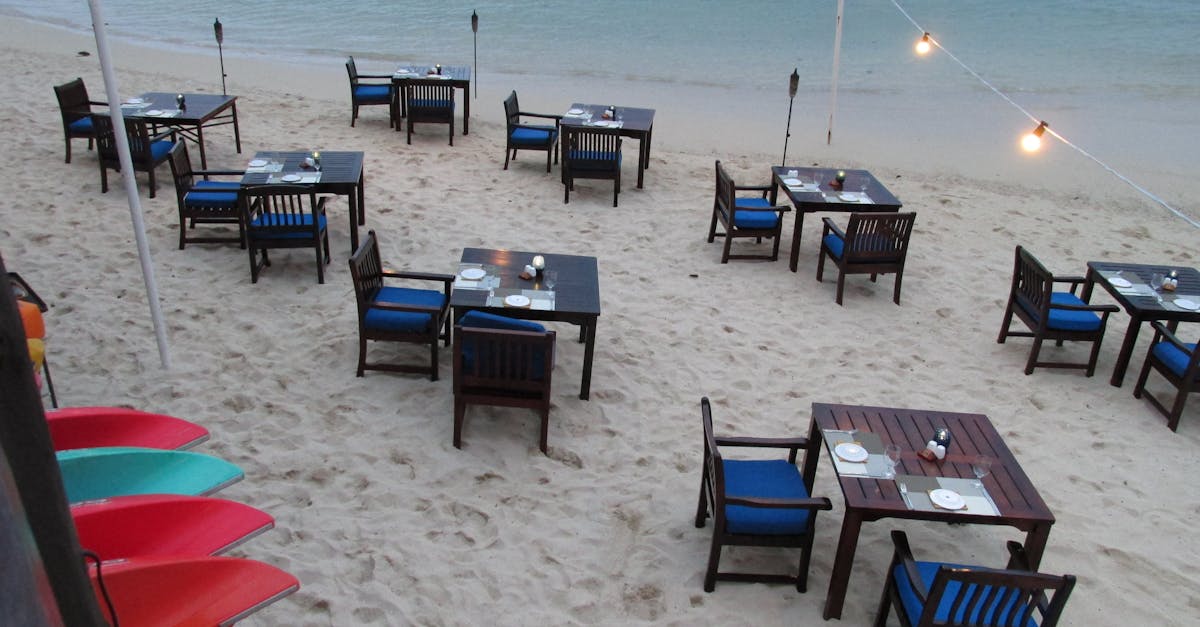 Free stock photo of beach, dining, dinner