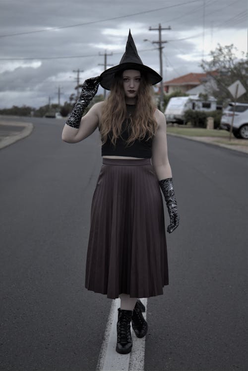 Woman in a Witch Costume