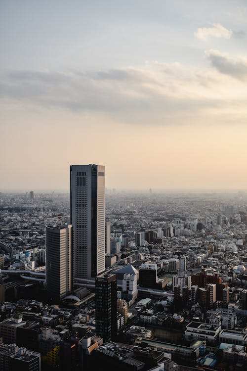 Aerial View of City Buildings