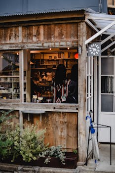 Explore a charming rustic coffee shop in Tokyo, offering a warm and inviting atmosphere.