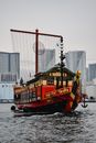 A Traditional Ferry Sailing on the Bay of Tokyo