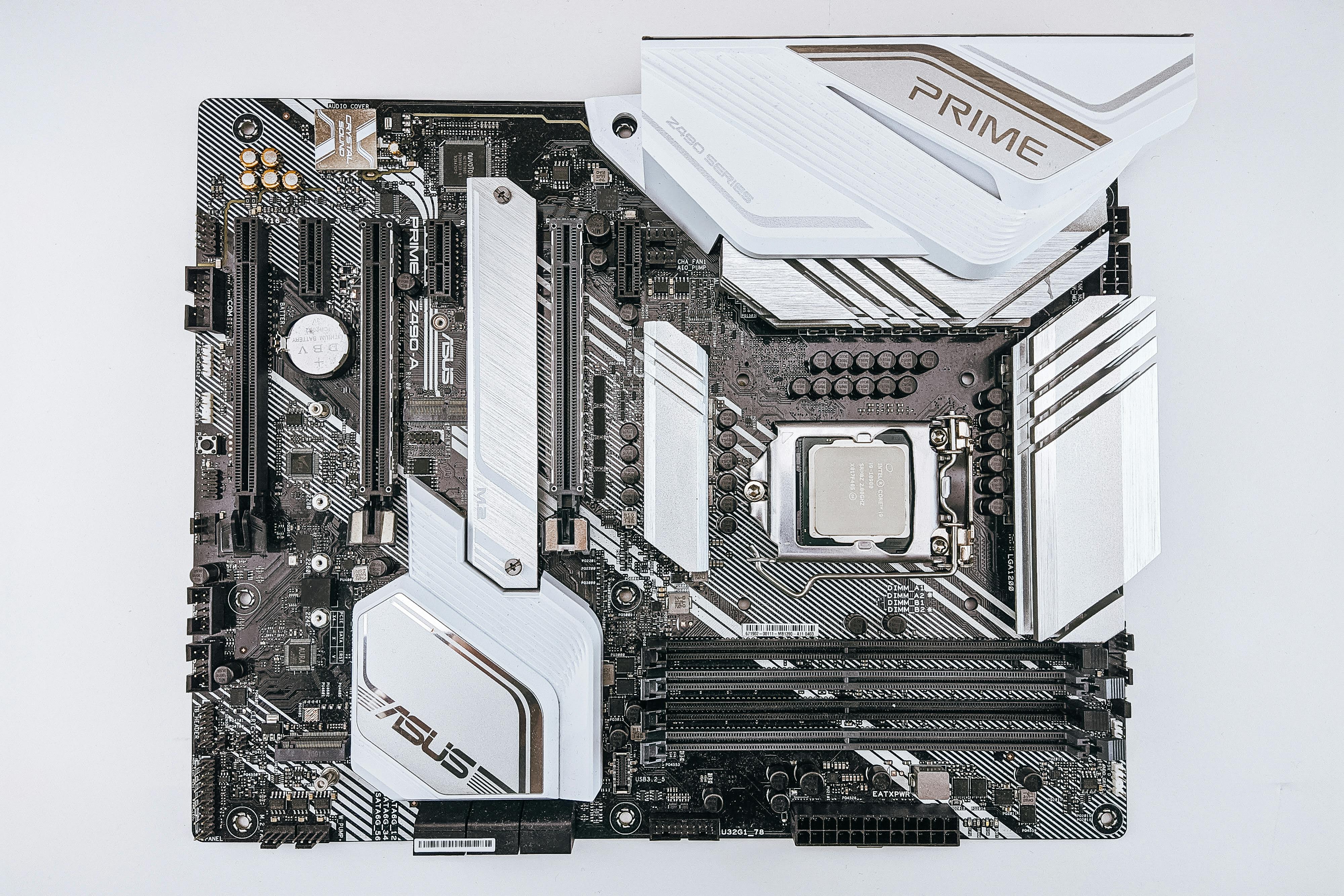 black and white computer motherboard