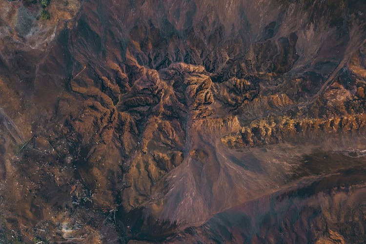 Rough Rocky Hills In Semi Desert Terrain