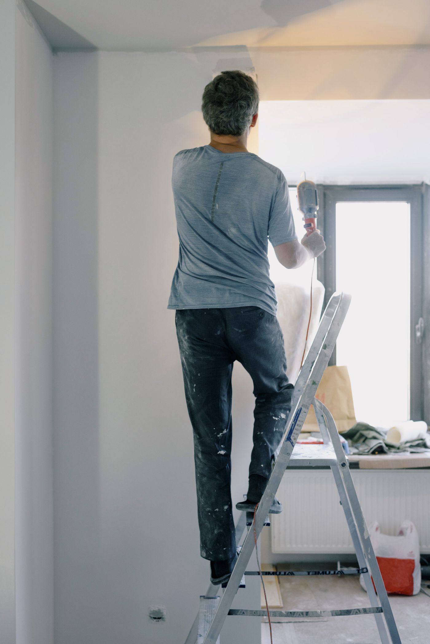 Tradesperson carrying out home renovation work