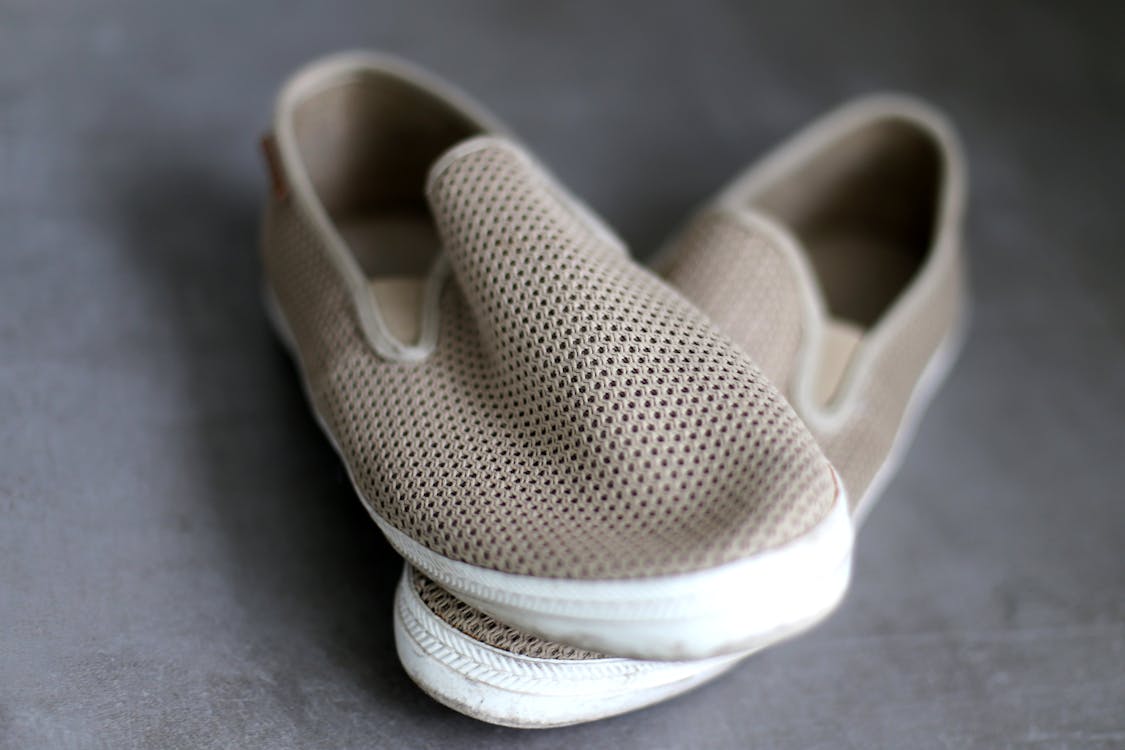Beige and White Sneakers · Free Stock Photo