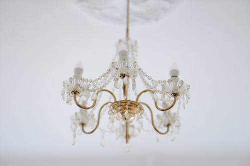 A White and Gold Chandelier