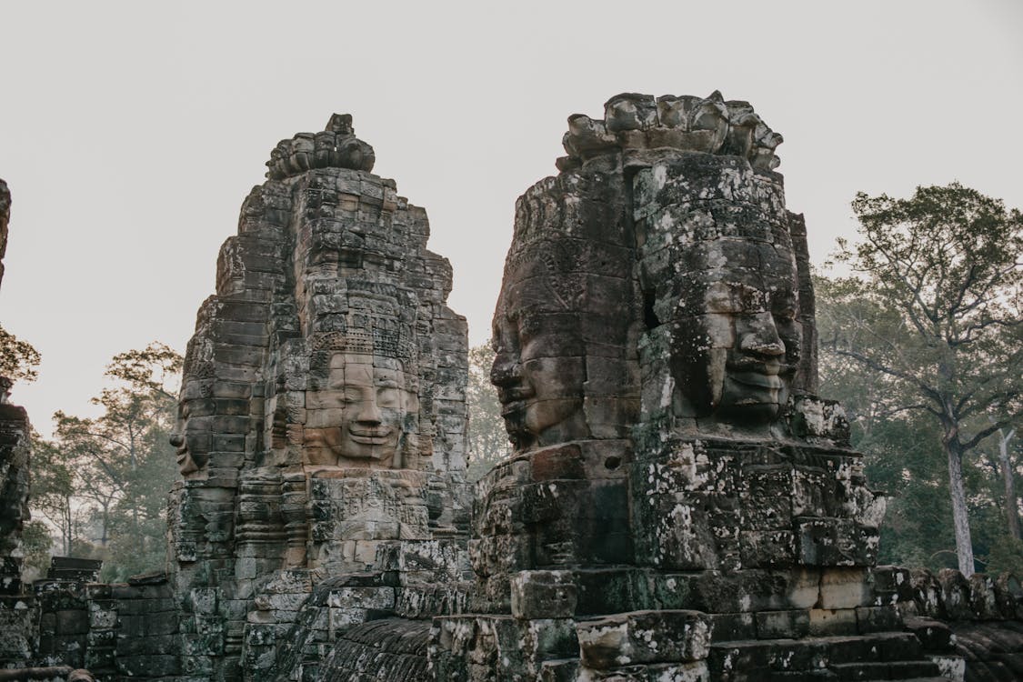 Free The Bayon Temple in Siem Reap Stock Photo