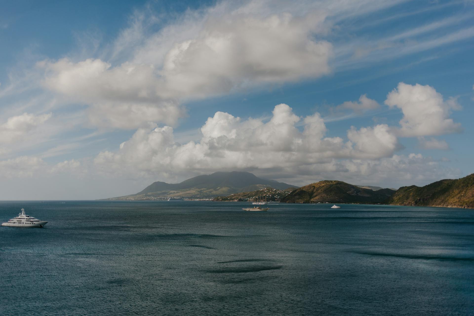 A Cruise Ship Sailing on the Sea Under Blue Sky