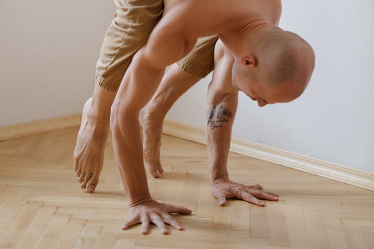 A Man Doing Acroyoga