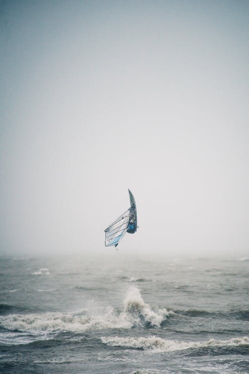 Free Windsurfing on the Sea Stock Photo