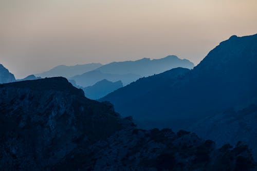 Foto stok gratis gunung biru, jam emas, majorca