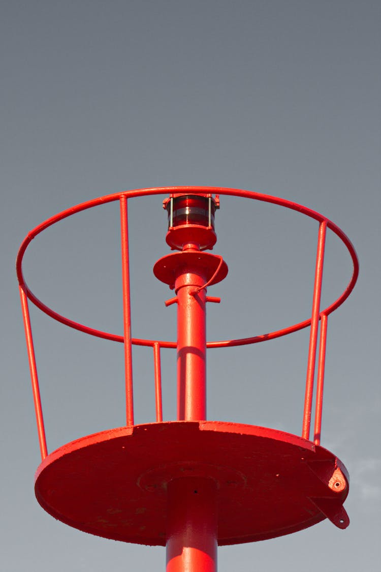 Red Strobe Light On Sky Background