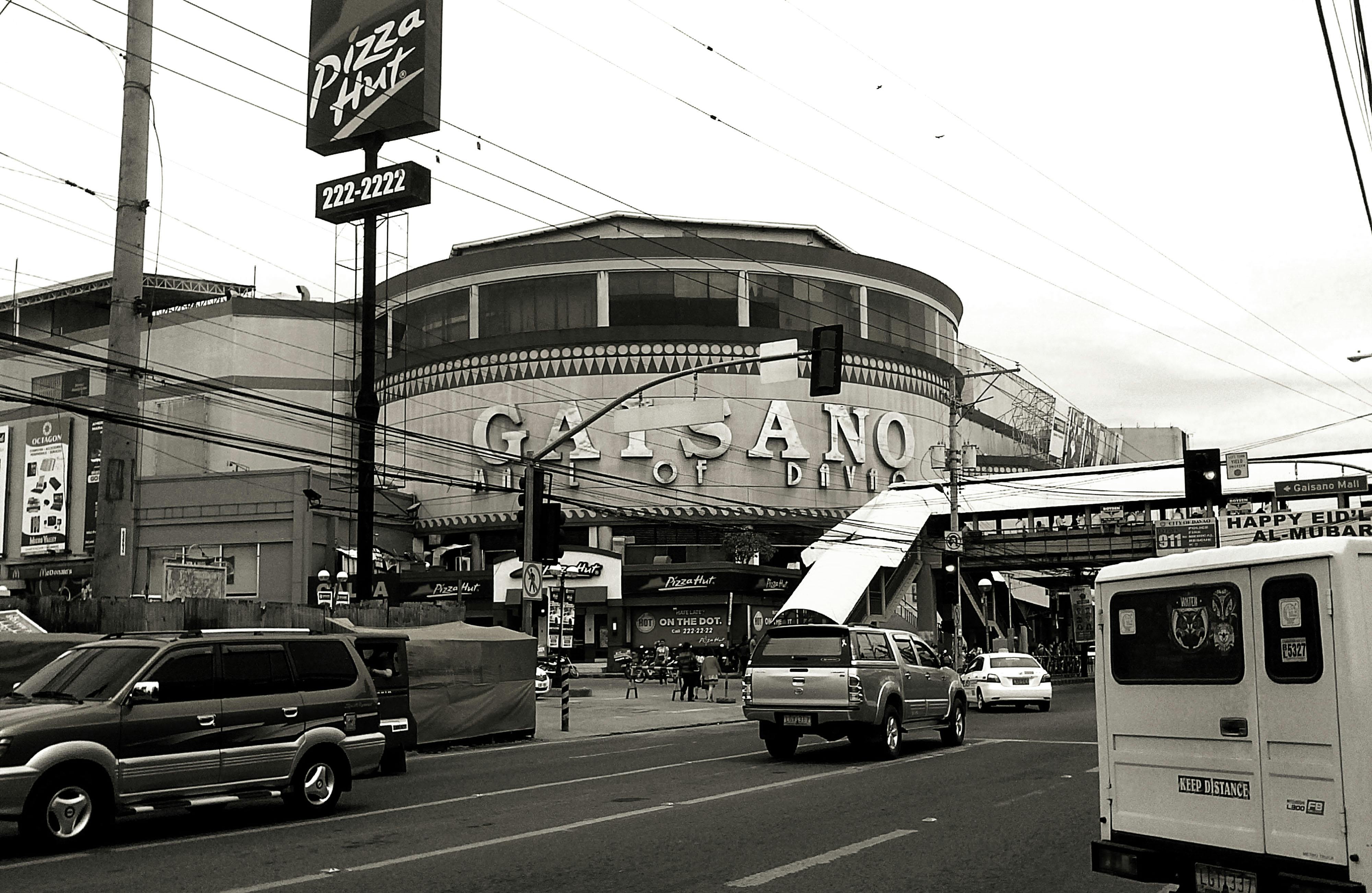 Free stock photo of davao city street black and white