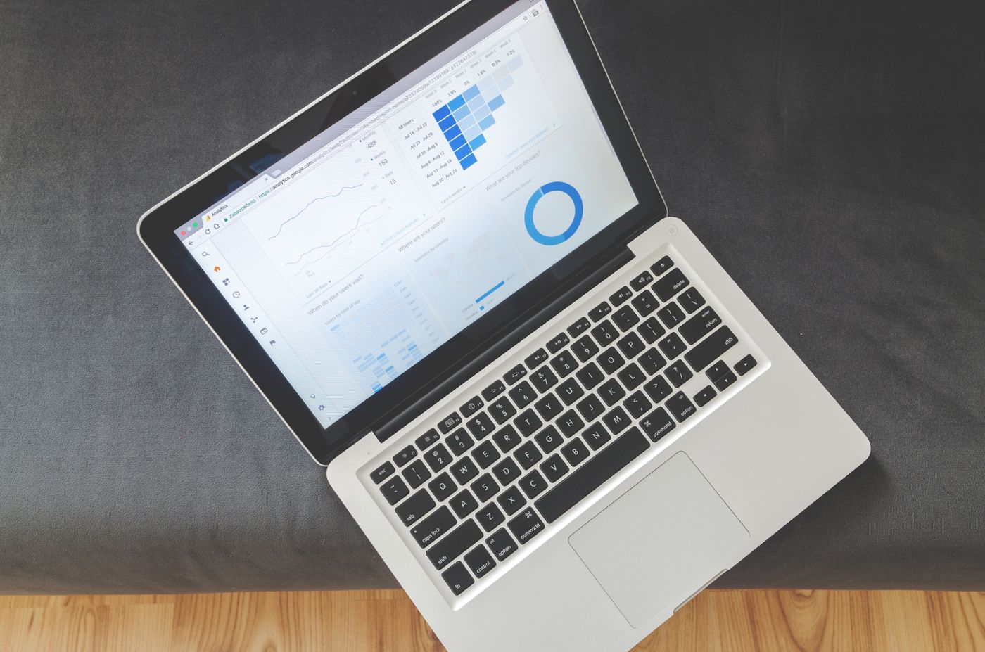 SEO strategy planning with analytics data and keyword research