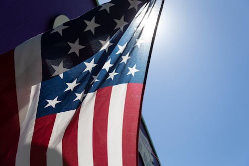 Free Close-Up Shot of the American Flag  Stock Photo