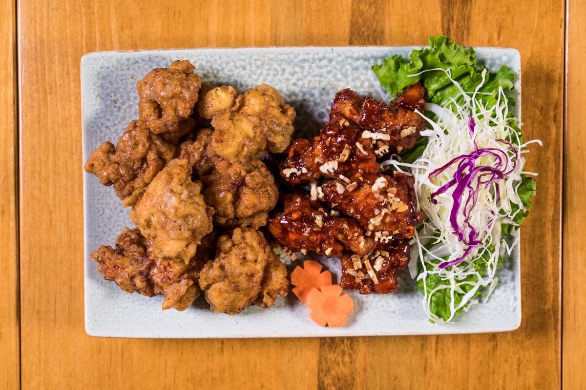 Crispy Korean fried chicken and sides