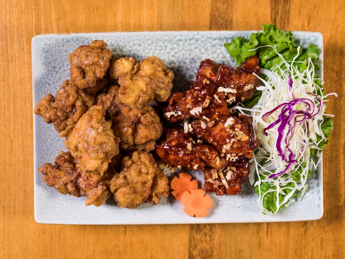 Crispy glazed Korean chicken
