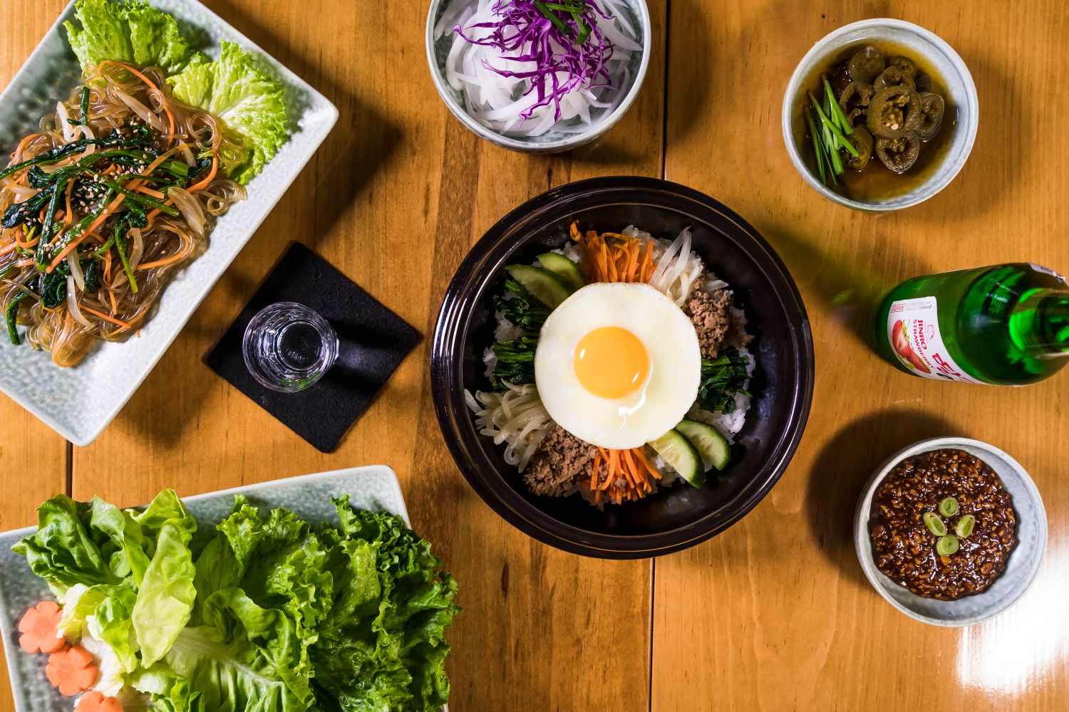 Charred Pork Bibimbap with a Soft Egg
