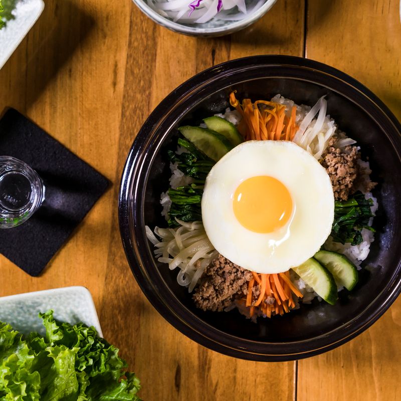 One-Pot Beef Burger Rice Bowl with Egg and Vegetables