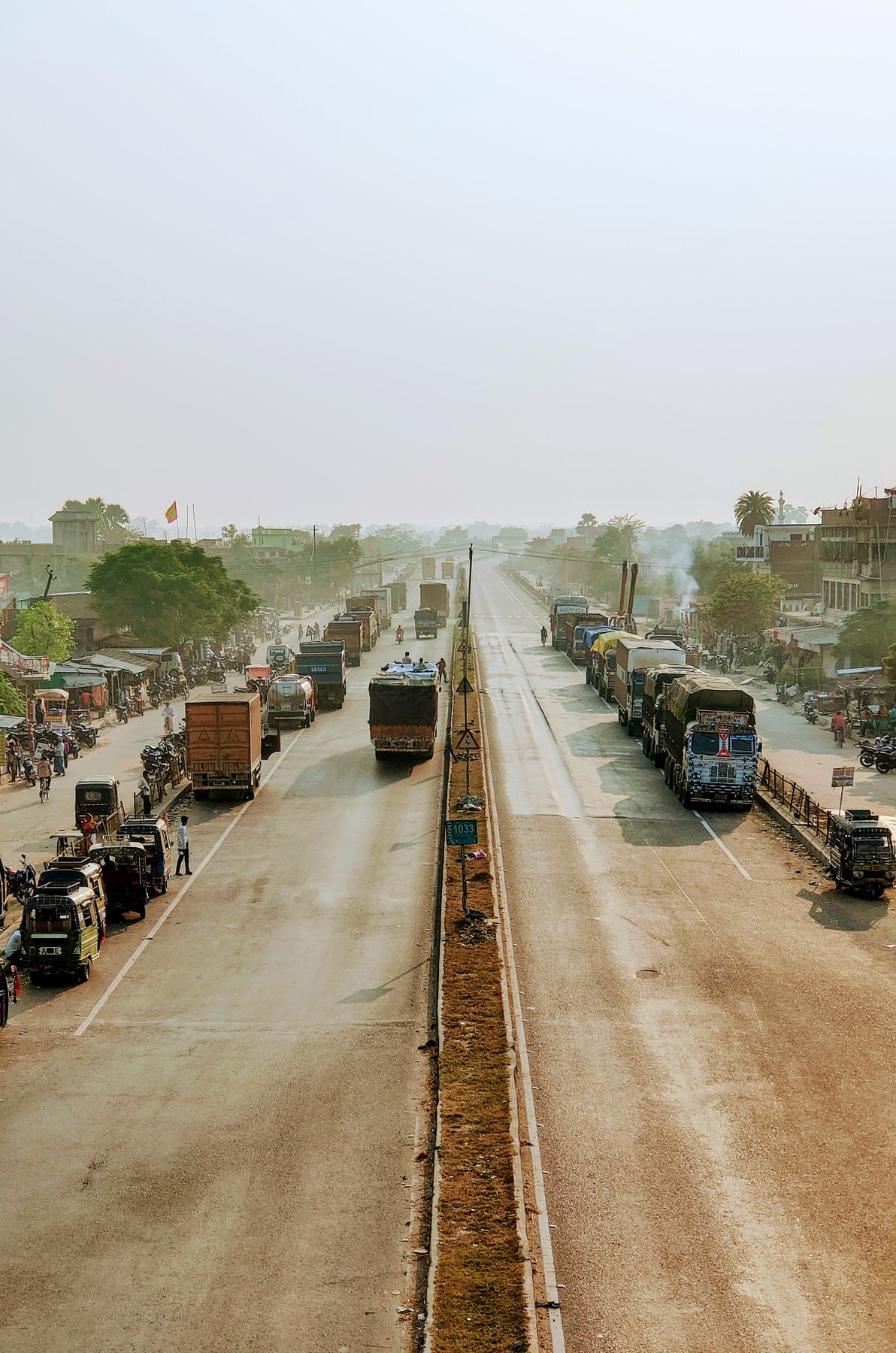 Heavy transport on an Indian highway