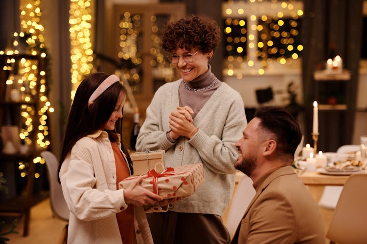 Family Celebrating Christmas Together