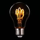 特写镜头下，爱迪生风格的灯泡在黑暗背景上发光