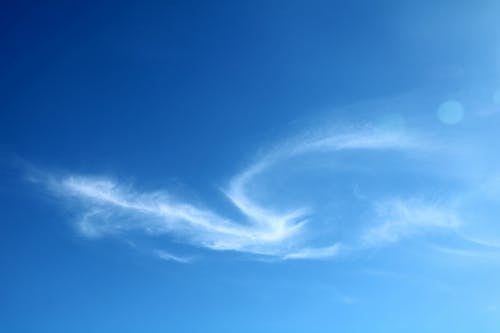 White Cloud Formation on Blue Sky