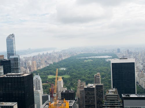 Free stock photo of buildings, central park, clouds