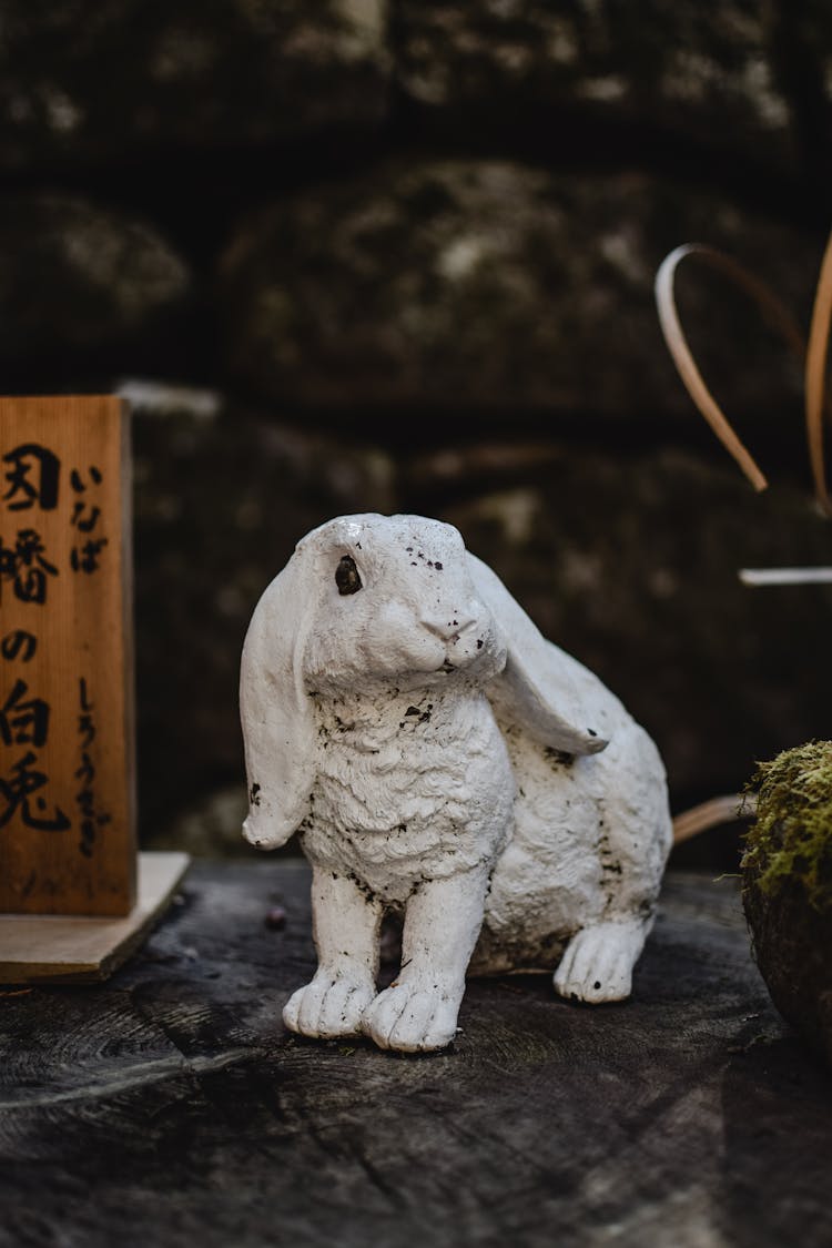 Photograph Of A Rabbit Sculpture