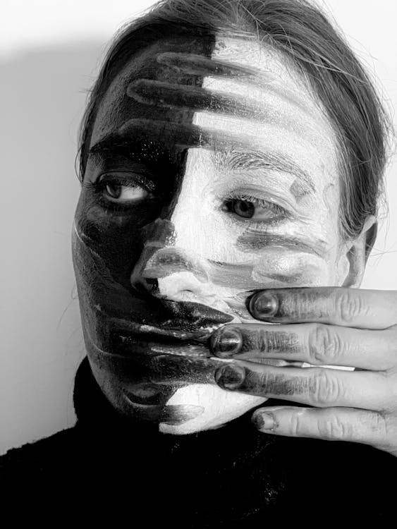 Weird woman with smeared greasepaint · Free Stock Photo