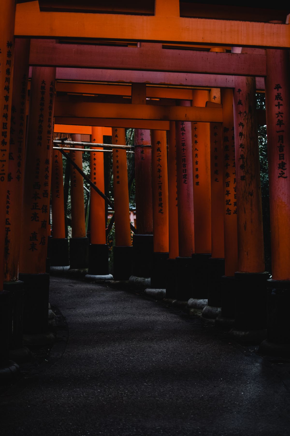 連なる鳥居の参道のイメージ