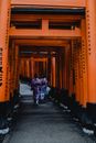 Women Walking on Fushimi Inari Shrine in Kyoto