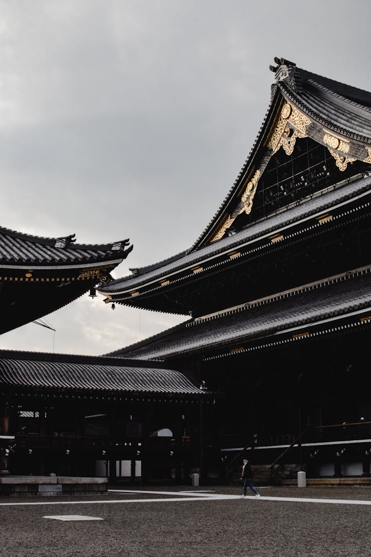 Buddhist Temple Under Gray Sky