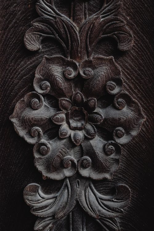 Carved Wall in Close Up Shot