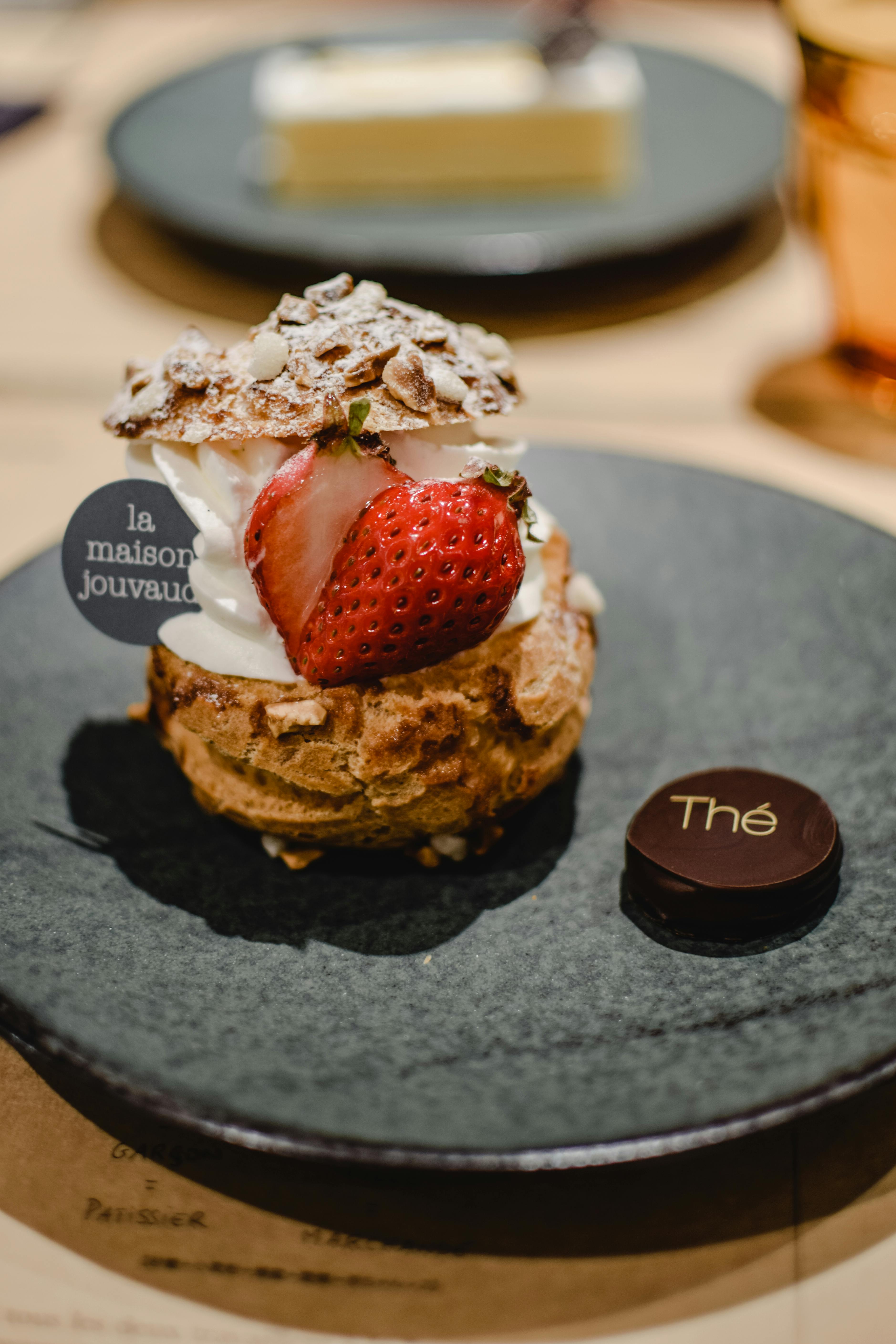 close up photo of delicious strawberry dessert