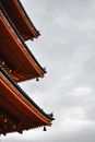 Brown and Black Roof Under Cloudy Sky
