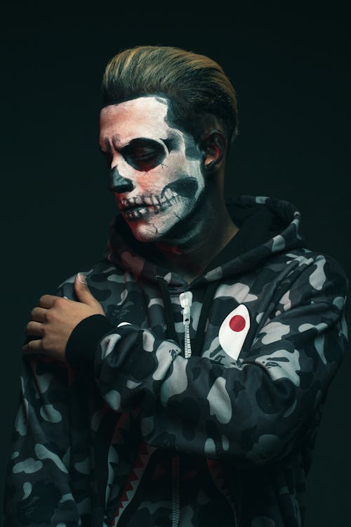 Man with Skull Face Paint