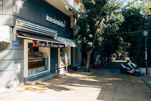 Ice Cream Shop on a Side Street 