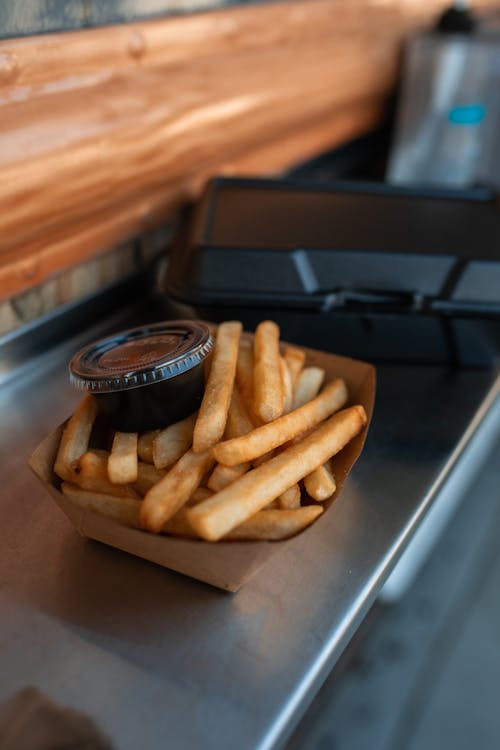 Close-up Photo of Fries with Sauce 