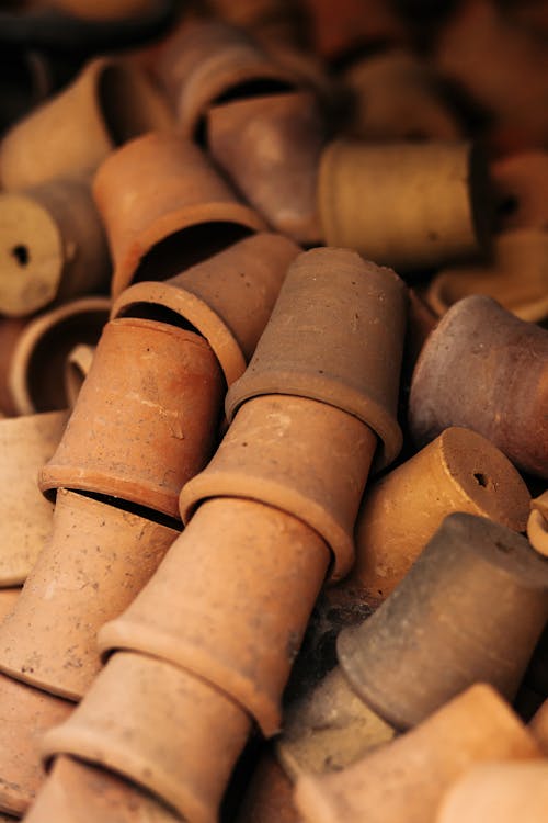 Free Pile of Clay Pots Stock Photo