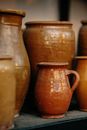 Brown Ceramic Mugs on Brown Wooden Table